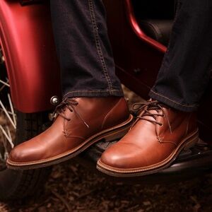 NWT Johnston & Murphy Men's Calder  Leather Shoes Mahogany size 12